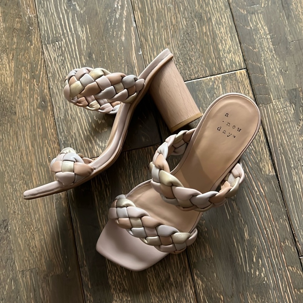 A New Day Heeled Sandals. Size 5.5. Worn once!